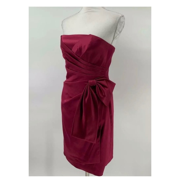 WHBM Strapless Sheath Bow Dress Pink - Picture 3 of 6
